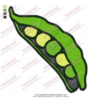 Peas Vegetable Embroidery Design 02